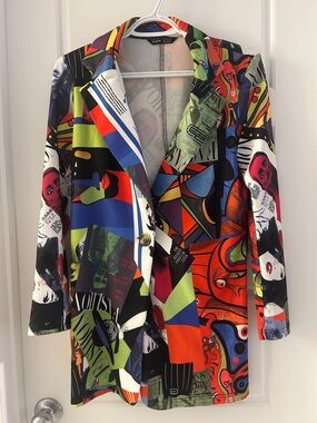Colorful Pop Art Print Blazer